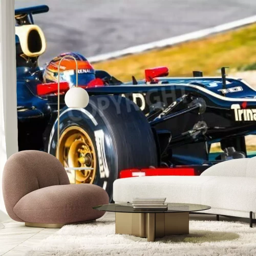 Papier peint  Pilote de course formule 1 dans un bolide