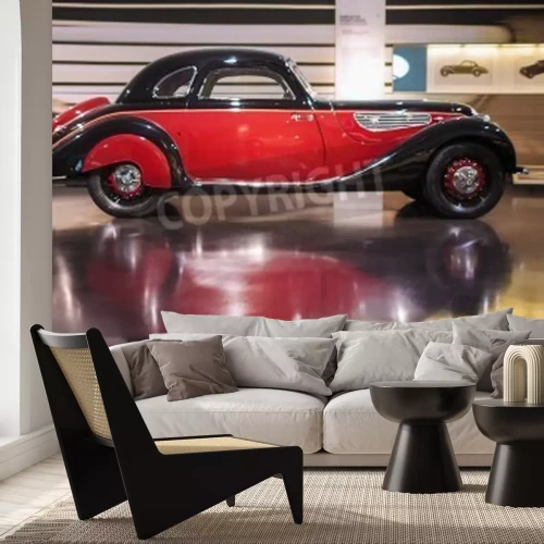 Papier peint  Munich, Allemagne-17 juin 2012: BMW 327/28-série Cabrio Coupé sur Affichage dans le musée BMW en Juin 17 2012, Munich, République fédérale d'Allemagne. Horizontal