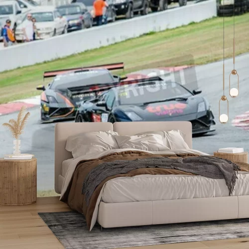 Papier peint  Choun BURI - 5 juillet Suthilak B avec Lamborghini Gallardo LP600 GT3 sur l'affichage à la Thaïlande Super Series 2014 Course 3 le 5 Juillet 2014 au Circuit International de Bira Pattaya, Chon Buri Th