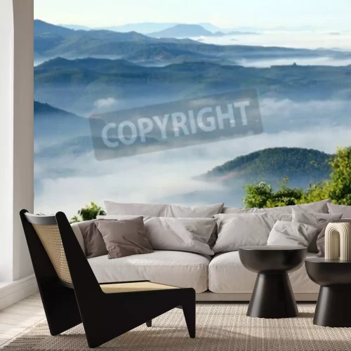 Papier peint  Tropiques dans la brume