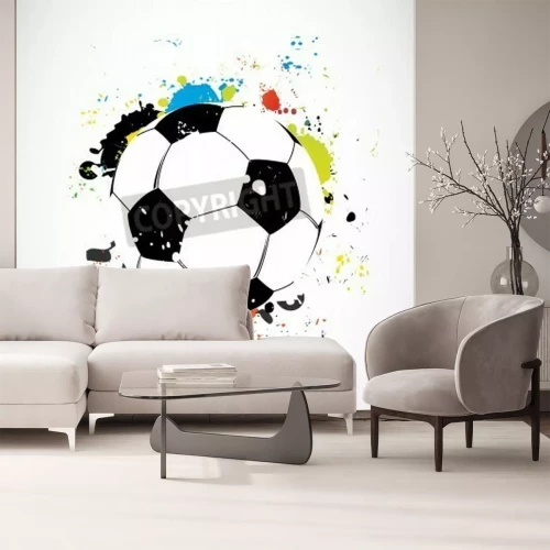 Papier peint  Football coloré