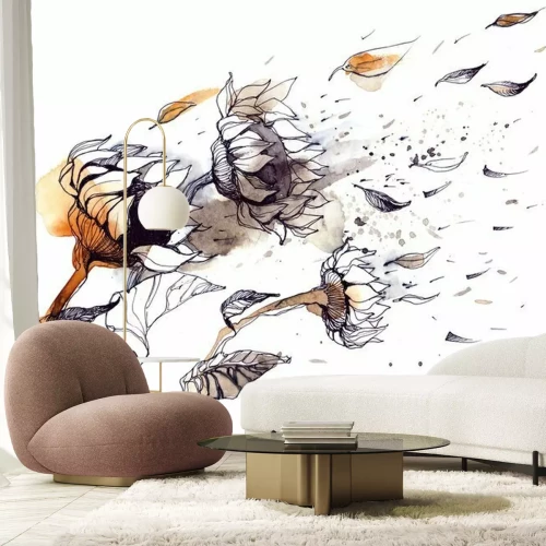 Sticker  Tournesols au vent