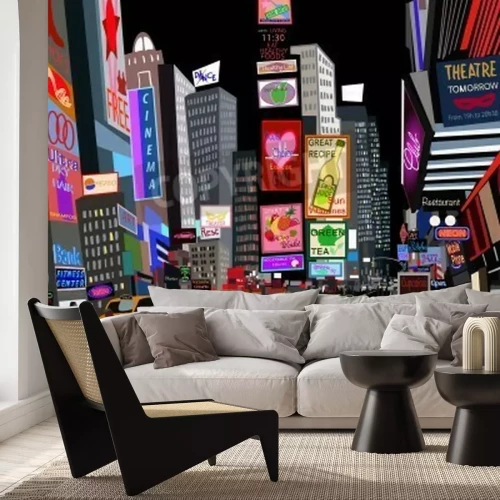 Papier peint  New York image graphique taxis