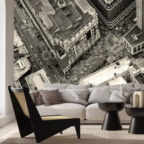 Papier peint  Manhattan taxis vue aérienne