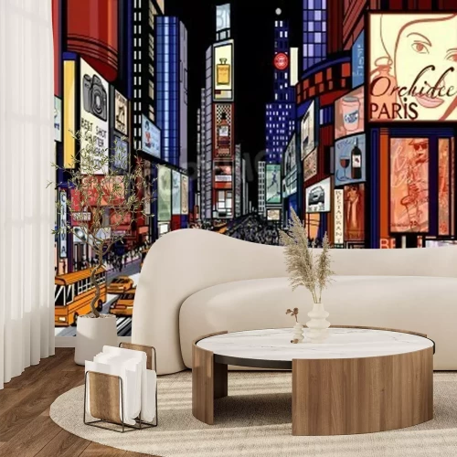 Papier peint  Image graphique taxi à Times Square