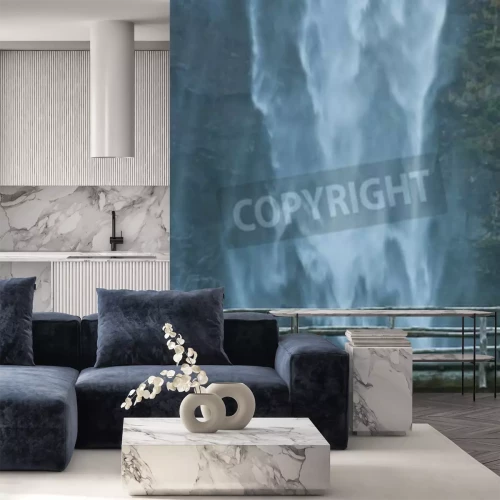 Papier peint  Pont et cascade