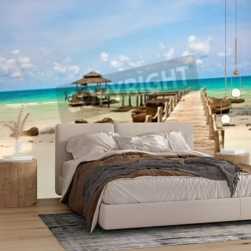 Papier peint  Passerelle plage en Thaïlande