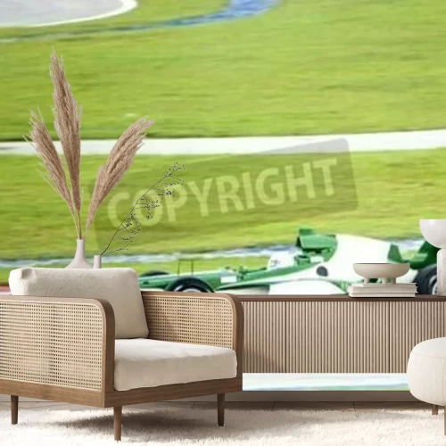 Papier peint  Une voiture de Formule 1 verte