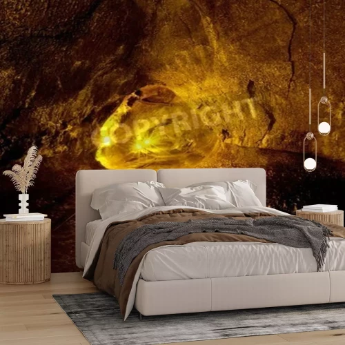 Papier peint  Tunnel souterrain éclairé