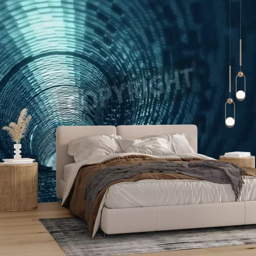 Papier peint  Tunnel sombre avec de la lumière