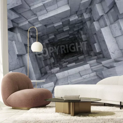 Papier peint  Profond tunnel géométrique