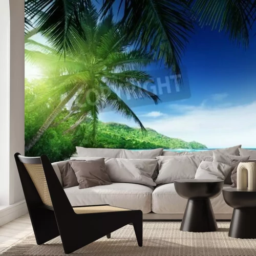 Papier peint  Tropiques avec ciel ensoleillé