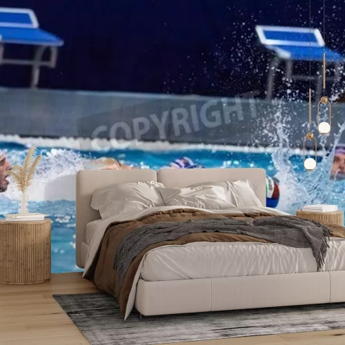 Papier peint  Handball aquatique dans la piscine
