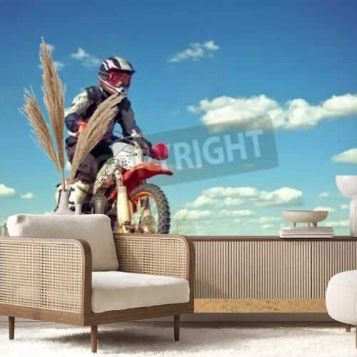 Papier peint  Motocross dans la nature