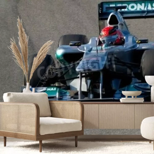 Papier peint  JEREZ DE LA FRONTERA, ESPAGNE - Feb 11: Michael Schumacher de courses Mercedes F1 sur session de formation le 11 Février 2011, à Jerez de la Frontera, Espagne