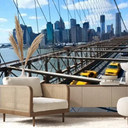 Papier peint  Taxis sur le pont de Brooklyn
