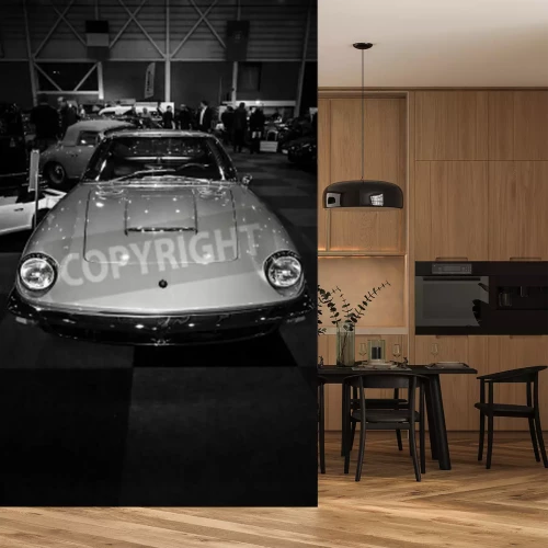 Papier peint  Noir et blanc.