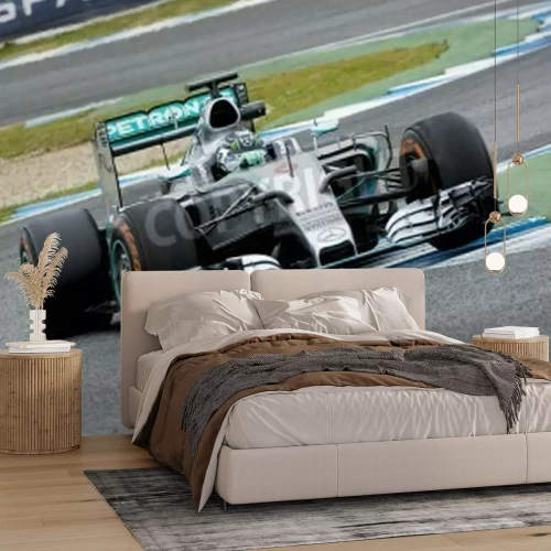 Papier peint  JEREZ DE LA FRONTERA, ESPAGNE - JANVIER 03: Nico Rosberg, pilote de la Mercedes de l'équipe à l'épreuve de Formule 1 dans Circuito de Jerez sur le 3 février 2015 à Jerez de la Frontera.