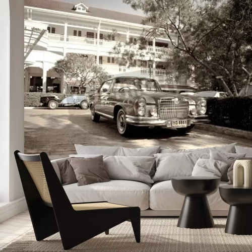 Papier peint  HUA HIN - Décembre 18: Mercedes Benz W111 SE Coupe 1971 année. Retro Car sur Vintage Car Parade 2010 à Sofitel Resort le 18 Décembre 2010 à Hua Hin, en Thaïlande.