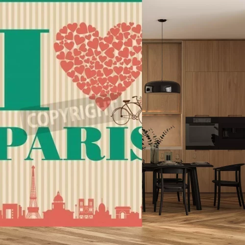 Papier peint  Souvenirs français