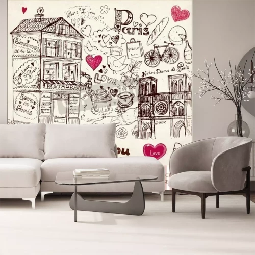 Papier peint  Inspiration vintage parisienne