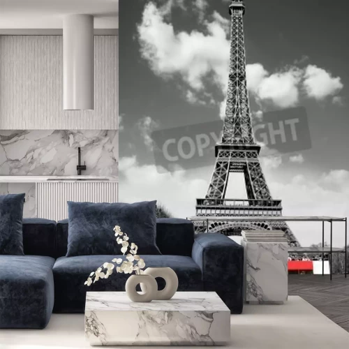 Papier peint  Ruelles de Paris près de la Tour Eiffel