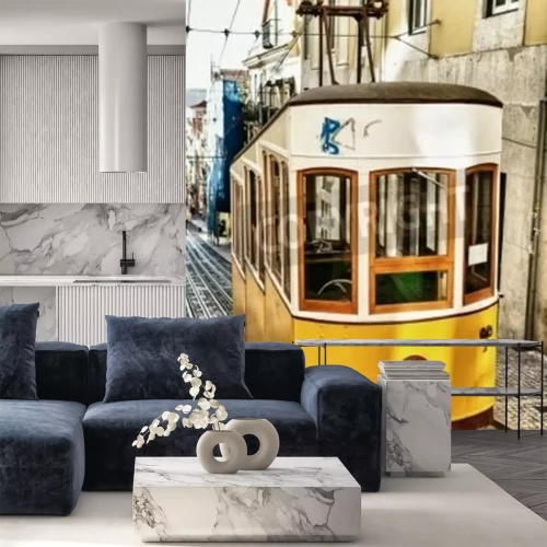 Papier peint   Bica funicular in Lisbon, Portugal 