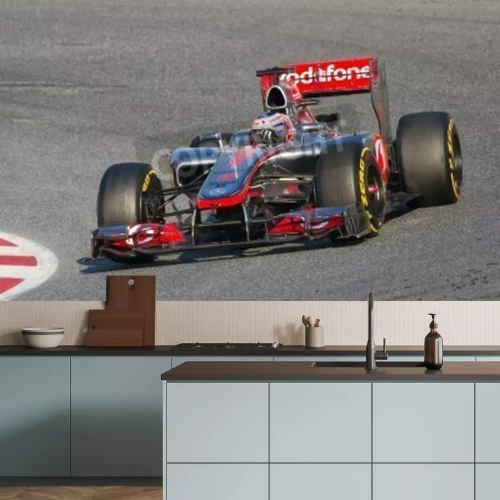 Papier peint  Bolide de formule 1 sur la piste