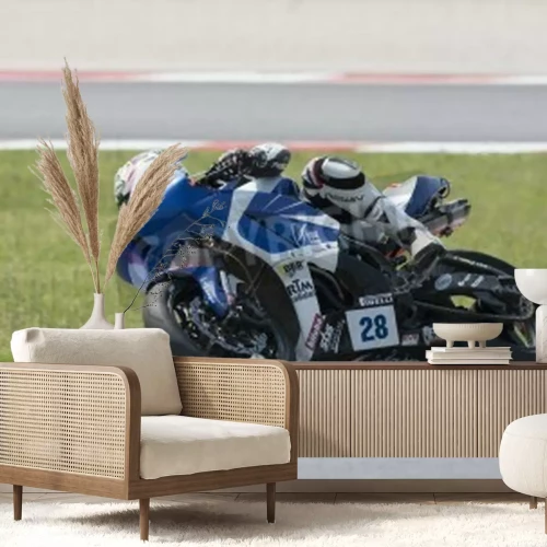 Papier peint  Misano Adriatico, Italie - 21 juin: Honda CBR600RR Honda CBR600RR de, entraînée par LAMBORGHINI Ferruccio en action au cours de la 3ème session Supersport Essais libres pendant le Championnat du Monde