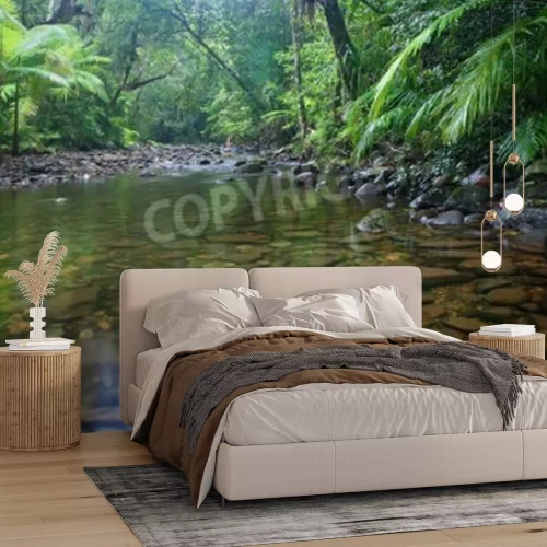Papier peint  Le ruisseau dans la jungle