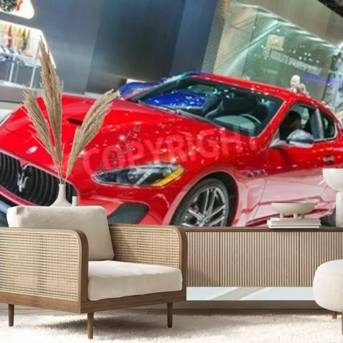 Papier peint  Chicago - February 13: A Maserati Granturismo on display February 13th, 2015 at the 2015 Chicago Auto Show in Chicago, Illinois.