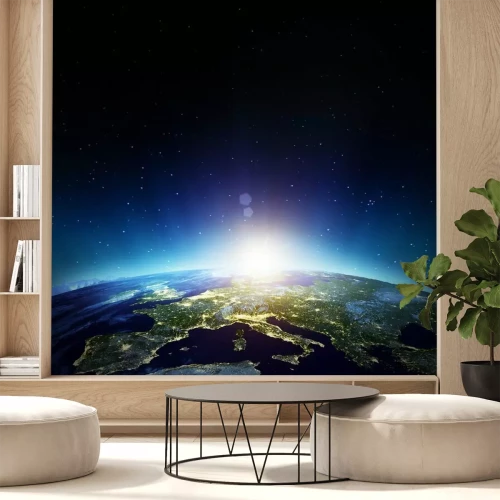 Papier peint  Vue de l'Europe depuis l'espace