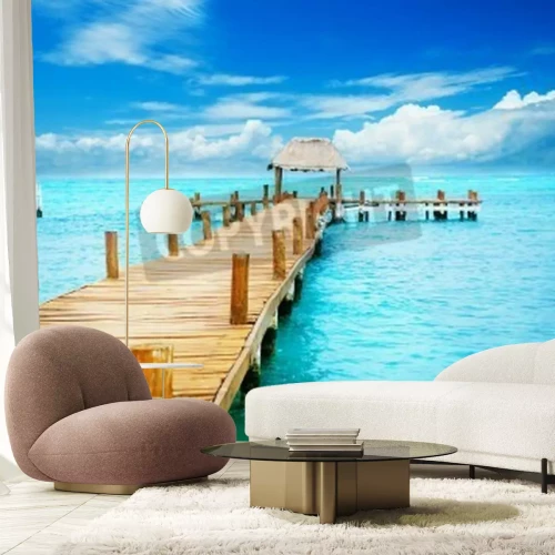 Papier peint  Vue de la plage mexicaine