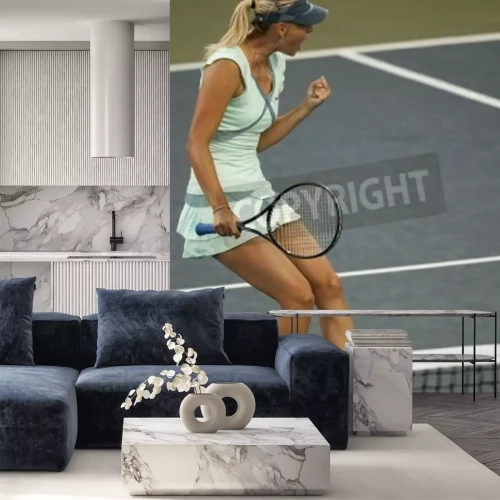 Papier peint  Maria Sharapova après avoir frappé