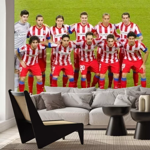 Papier peint  Equipe de joueurs avant le début du match