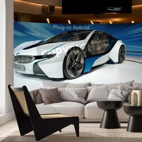 Papier peint  BANGKOK, THAILAND-SEPTEMBER, 23: The BMW Vision EfficientDynamics on BMW XPO 2011 at Siam Paragon, SEPTEMBER 23, 2011 in Bangkok Thailand