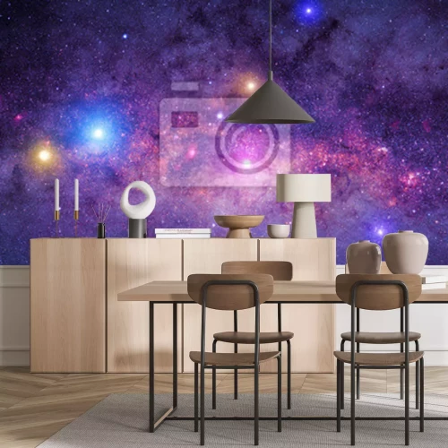 Papier peint  Une galaxie rose étoilée