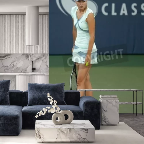 Papier peint  Maria Sharapova avant de servir