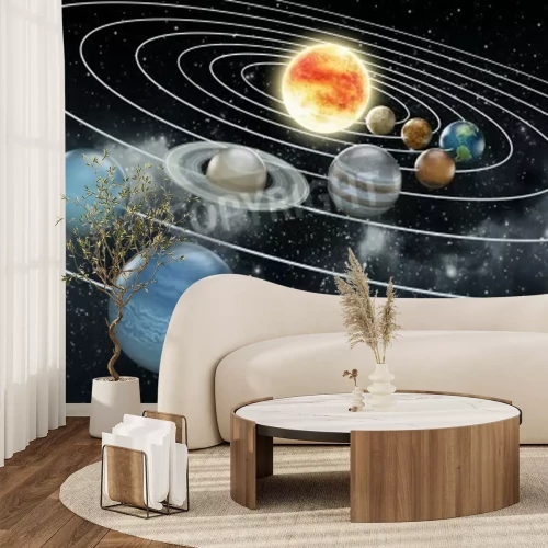 Papier peint  Solar system with eight planets