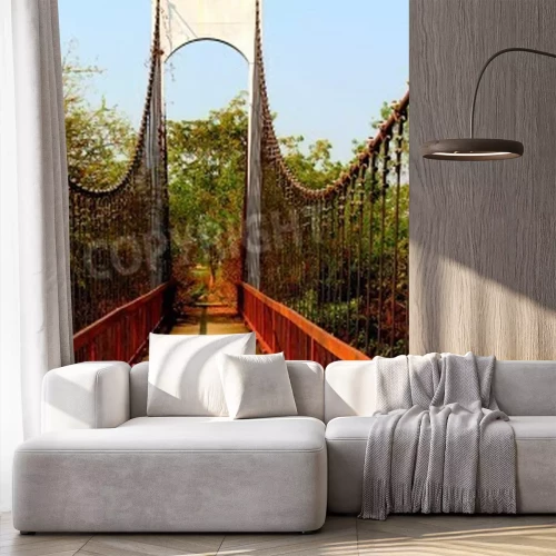 Papier peint  Pont rouge 3d