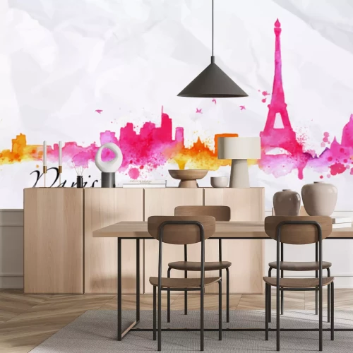 Sticker  Silhouette aquarelle Paris