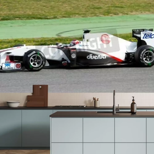 Papier peint  Bolide sur la piste à Barcelone