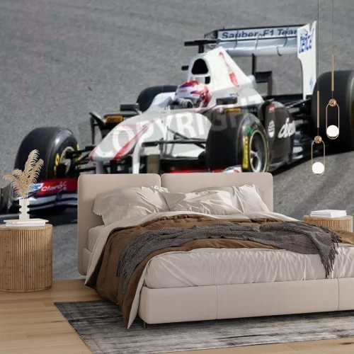 Papier peint  Formule 1 voiture blanc