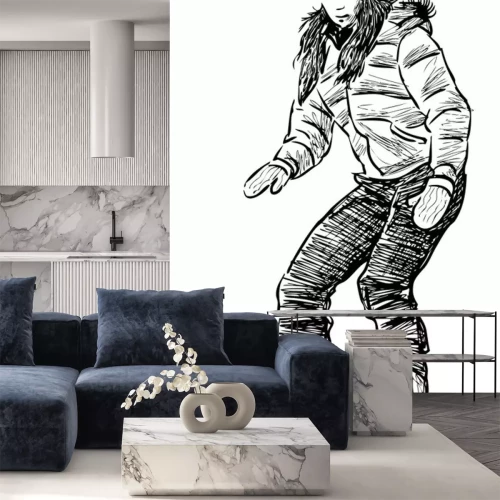 Sticker  Girl on a snowboard