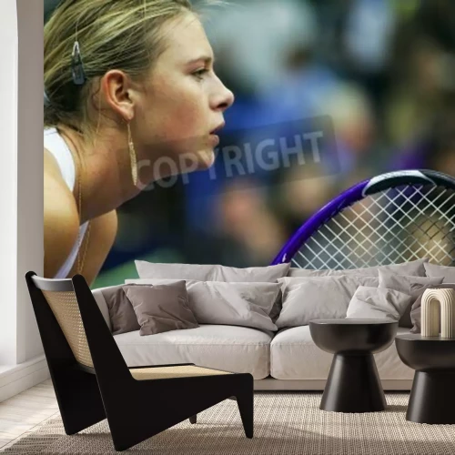 Papier peint  Joueuse avant un match de tennis