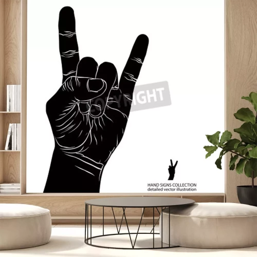 Papier peint  Signe du rock and roll