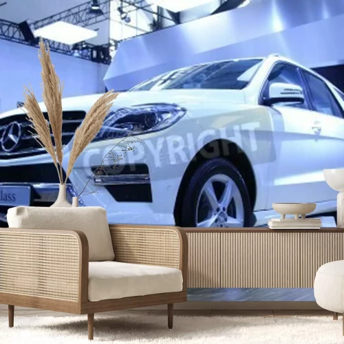 Papier peint  TANGSHAN - JUNE 2  Mercedes Benz luxury cars on display in a car sales shop on June 2, 2013,Tangshan, Hebei Province, China 