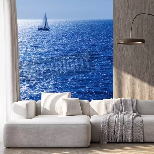 Papier peint  Mer azur et voilier