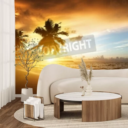 Papier peint  Plage dans les Caraïbes