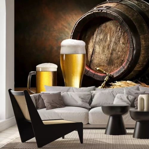 Papier peint  Bière et fûts